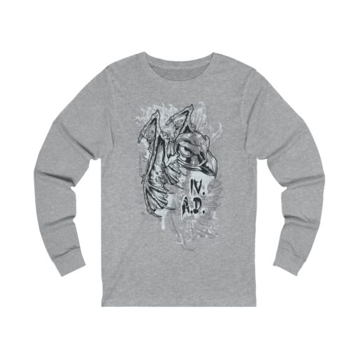Bird Skull with Flying Wings Unisex Jersey Long Sleeve Tee