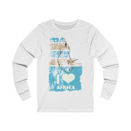 Rhino I Love Africa Unisex Jersey Long Sleeve Tee