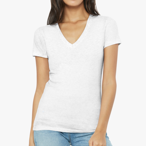 Women's Jersey Short Sleeve Deep V-Neck Tee