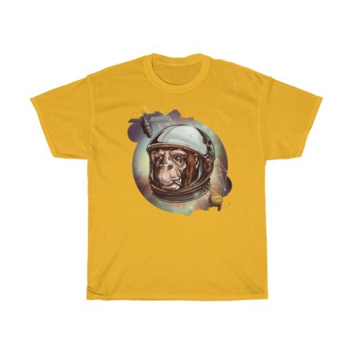 Cool Astronomy Chimp Smoking a Cigarette Unisex Heavy Cotton Tee