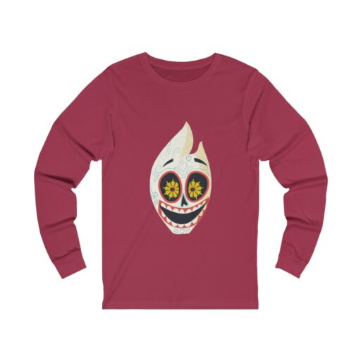 Fire Happy Skull Unisex Jersey Long Sleeve Tee