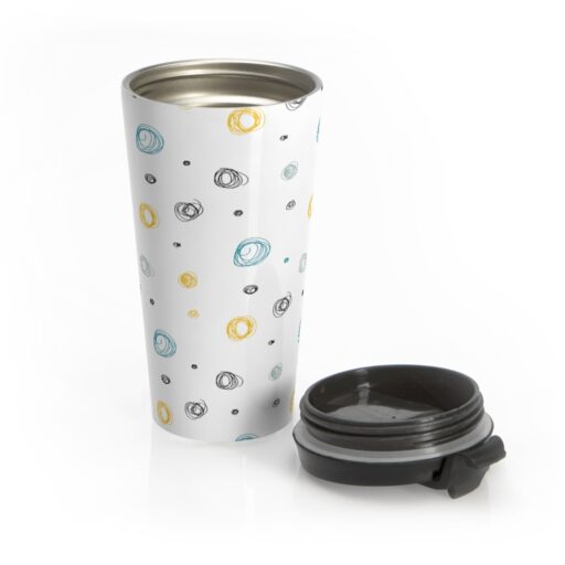 Sketch Circles  Pattern Stainless Steel Travel Mug
