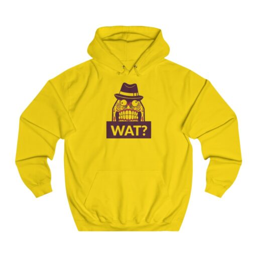 WHAT? Skull Surprised Unisex College Hoodie